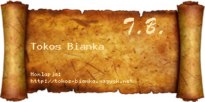 Tokos Bianka névjegykártya